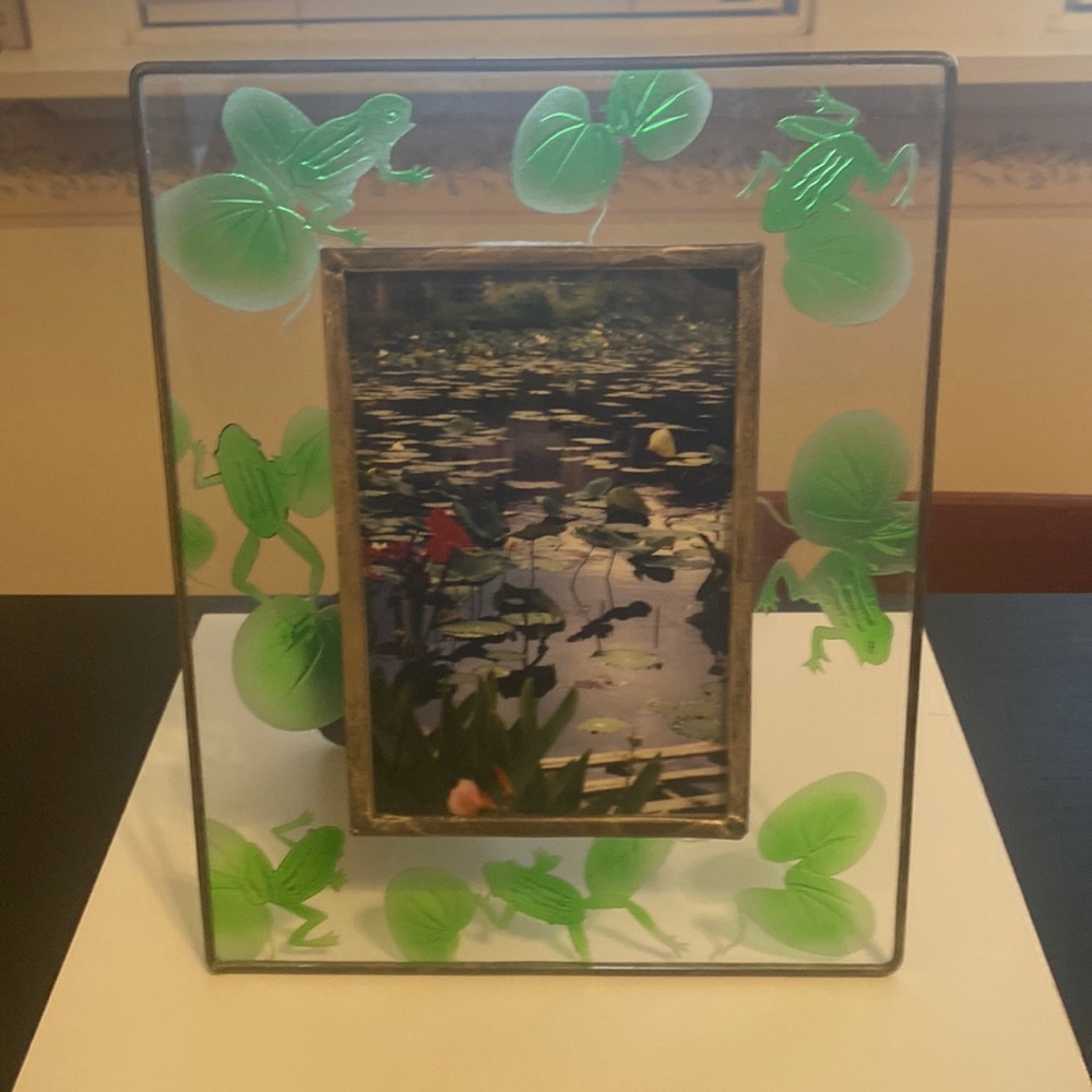Etched Glass Picture Frame